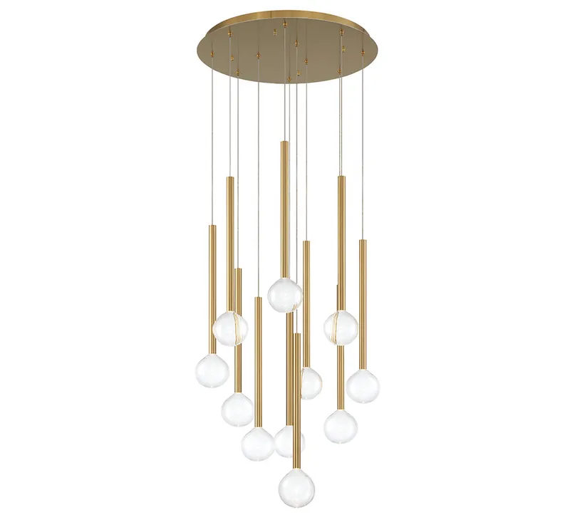 POSITANO 10144-07, 11 Light Round LED Chandelier — Lib&Co. LED Pendant Lights 30.0W 3000K