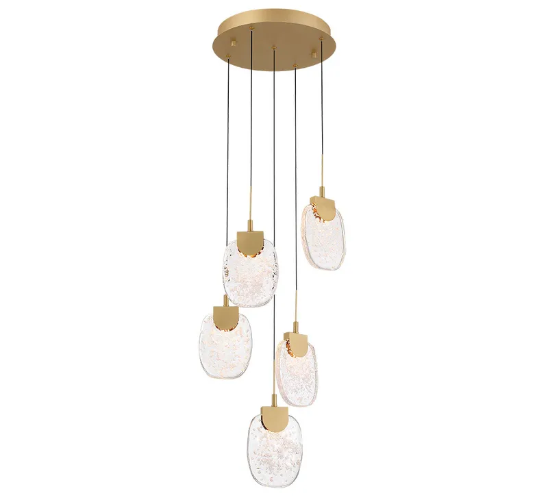 CASTELO 12297-030, 5 Light Round LED Chandelier — Lib&Co. LED Pendant Lights 25.0W 3000K