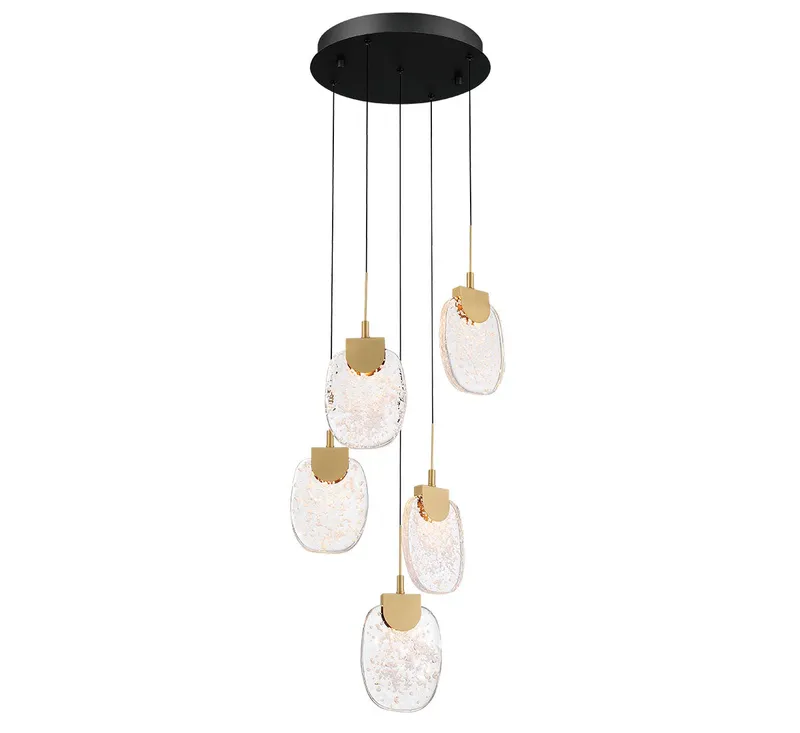 CASTELO 12297-02, 5 Light Round LED Chandelier — Lib&Co. LED Pendant Lights 25.0W 3000K