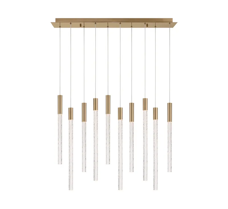 GRAVINA 12274-037, 10 Light Rectangular LED Chandelier — Lib&Co. LED Pendant Lights 30.0W 3000K