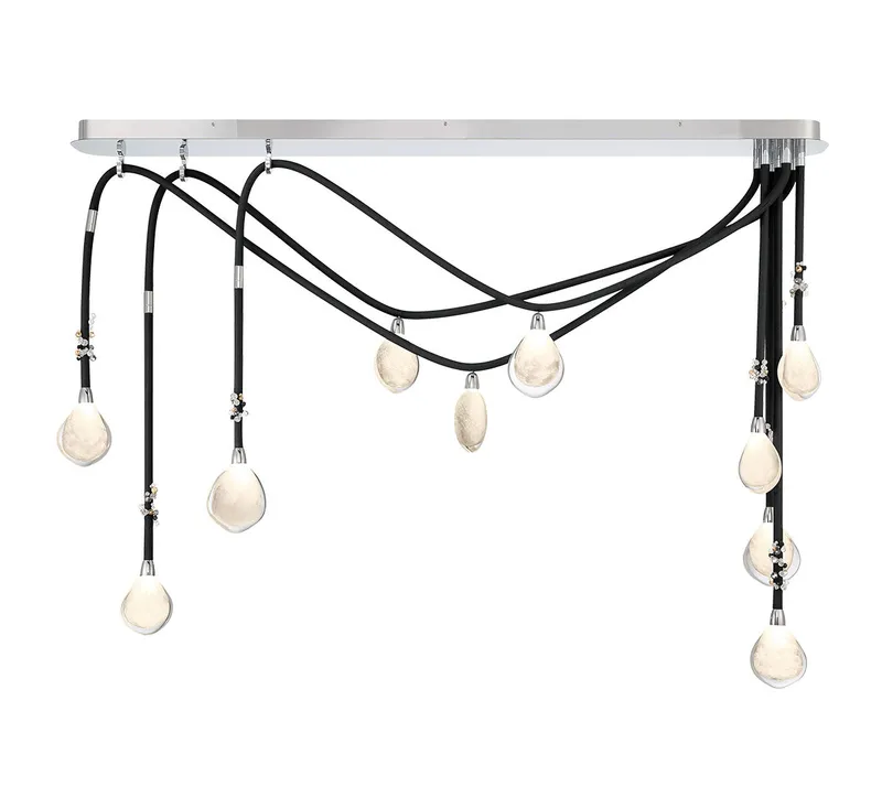 BELLISSIMA 12068-02, 10 Light Linear LED Chandelier — Lib&Co. LED Linear Lights 21.0W 3000K