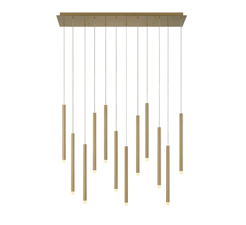 AMALFI 10149-07, 12 Light Linear LED Chandelier — Lib&Co. LED Linear Lights 33.0W 3000K