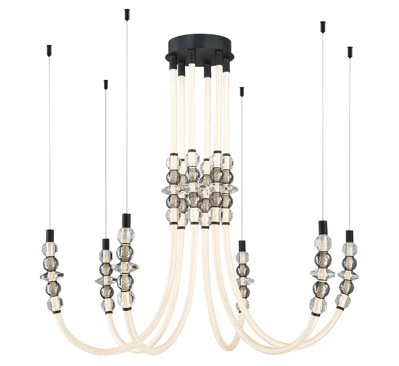ALCAMO 12284-02, 6 Light LED Chandelier — Lib&Co. LED Pendant Lights 90.0W 3000K