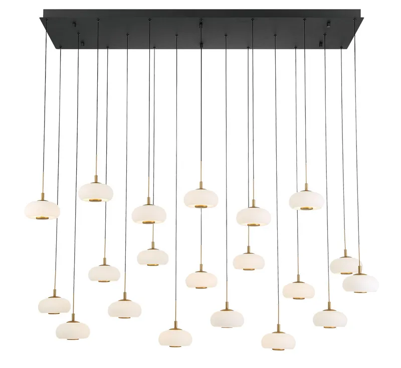 ADELFIA 12242-02, 20 Light Rectangular LED Chandelier — Lib&Co. LED Pendant Lights 150.0W 3000K