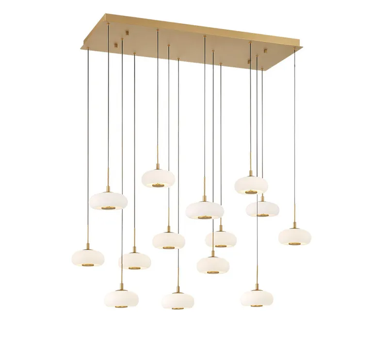 ADELFIA 10200-030, 14 Light Rectangular LED Chandelier — Lib&Co. LED Pendant Lights 105.0W 3000K