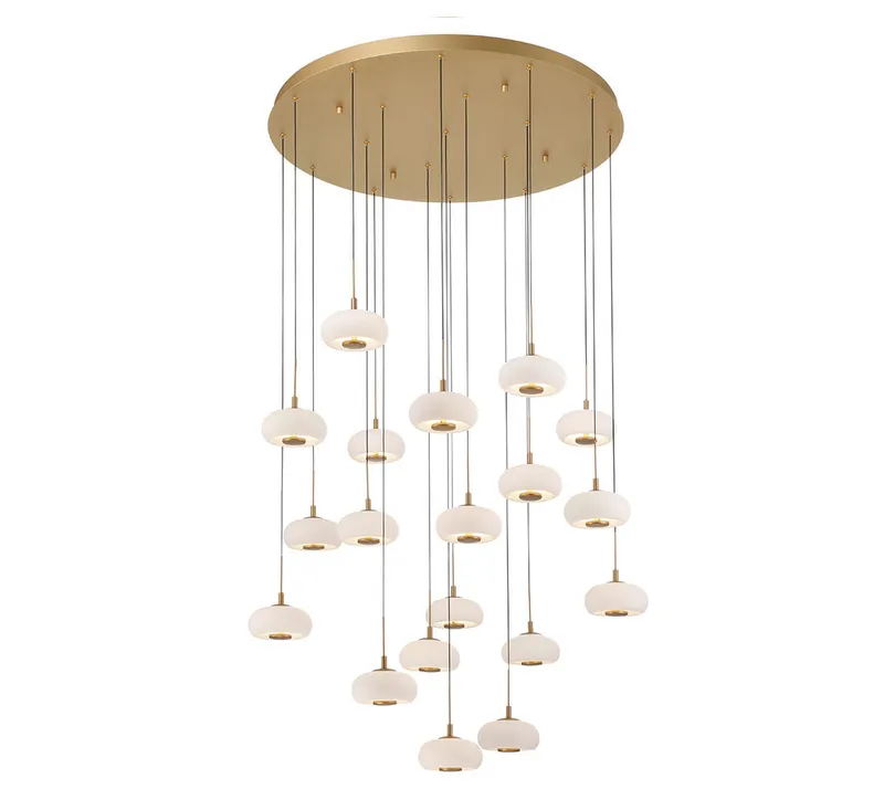ADELFIA 10196-030, 19 Light Round LED Chandelier — Lib&Co. LED Pendant Lights 142.5W 3000K
