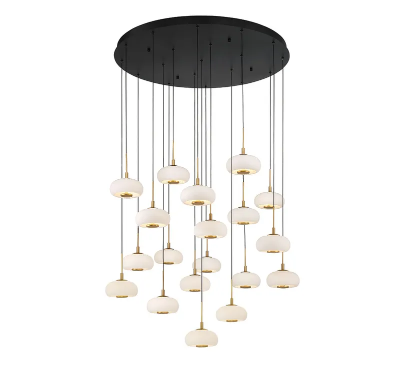 ADELFIA 10196-02, 19 Light Round LED Chandelier — Lib&Co. LED Pendant Lights 142.5W 3000K