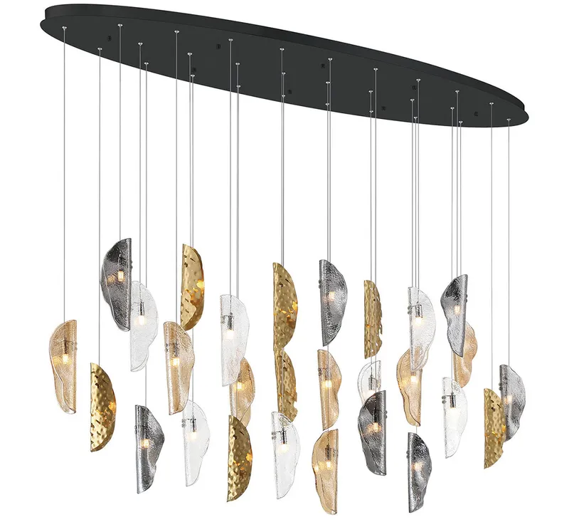SORRENTO 12221-024-02, 28 Light Oval LED Chandelier — Lib&Co. LED Pendant Lights 3.0W 3000K