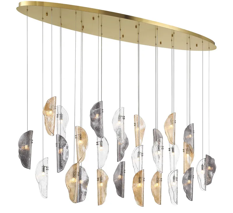 SORRENTO 12221-023-07, 28 Light Oval LED Chandelier — Lib&Co. LED Pendant Lights 3.0W 3000K