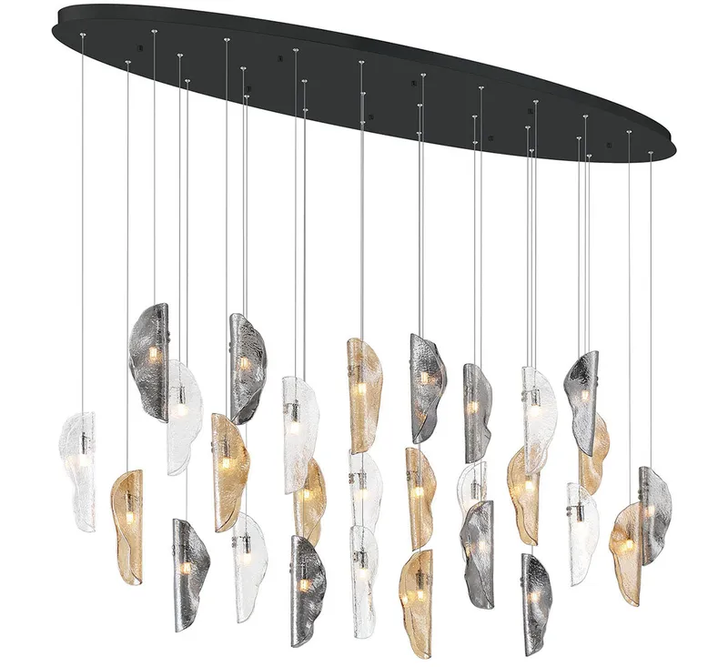 SORRENTO 12221-023-02, 28 Light Oval LED Chandelier — Lib&Co. LED Pendant Lights 3.0W 3000K