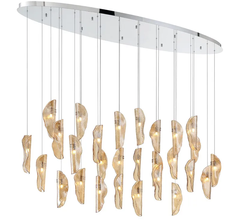 SORRENTO 12221-018-01, 28 Light Oval LED Chandelier — Lib&Co. LED Pendant Lights 3.0W 3000K