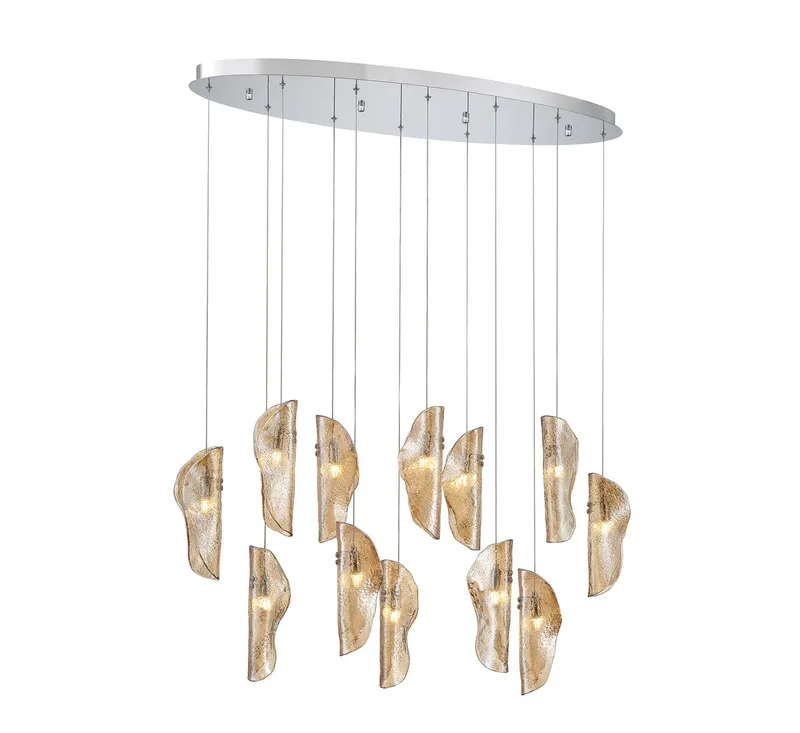 SORRENTO 12034-018-01, 12 Light Oval LED Chandelier — Lib&Co. LED Pendant Lights 3.0W 5000K