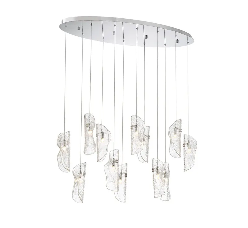 SORRENTO 12034-017-01, 12 Light Oval LED Chandelier — Lib&Co. LED Pendant Lights 3.0W 3000K