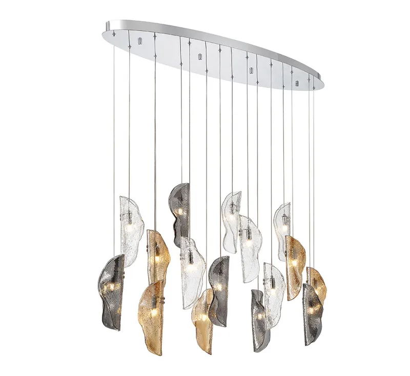 SORRENTO 10172-023-01, 16 Light Oval LED Chandelier — Lib&Co. LED Pendant Lights 3.0W 3000K