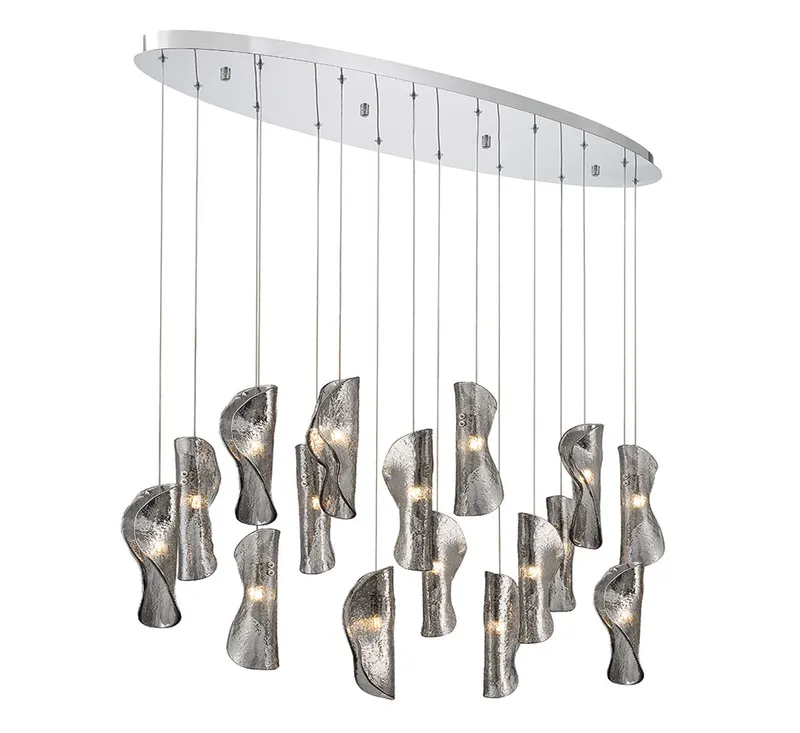 SORRENTO 10172-019-01, 16 Light Oval LED Chandelier — Lib&Co. LED Pendant Lights 3.0W 3000K