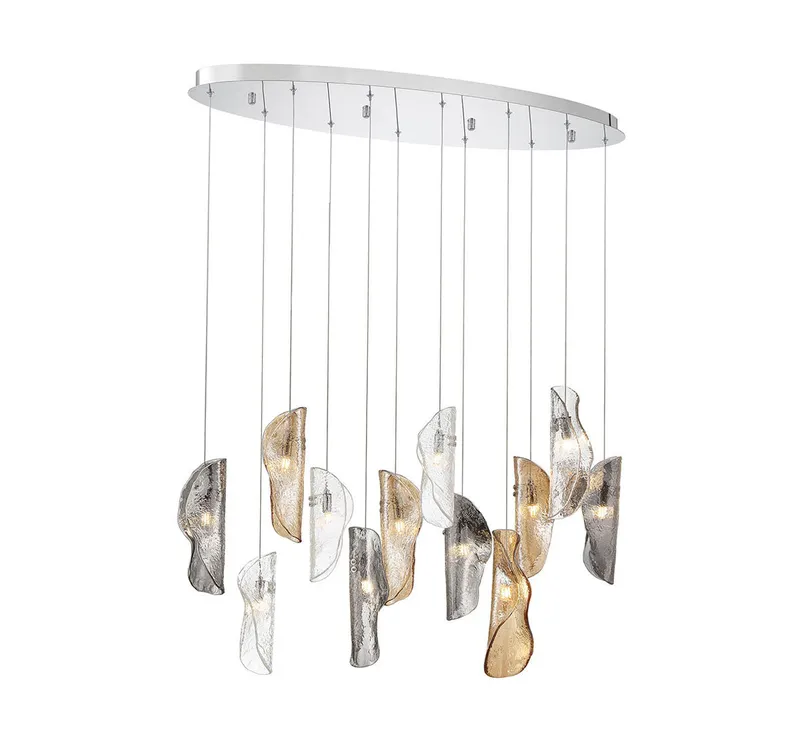SORRENTO 12034-023-01, 12 Light Oval LED Chandelier — Lib&Co. LED Pendant Lights 3.0W 3000K