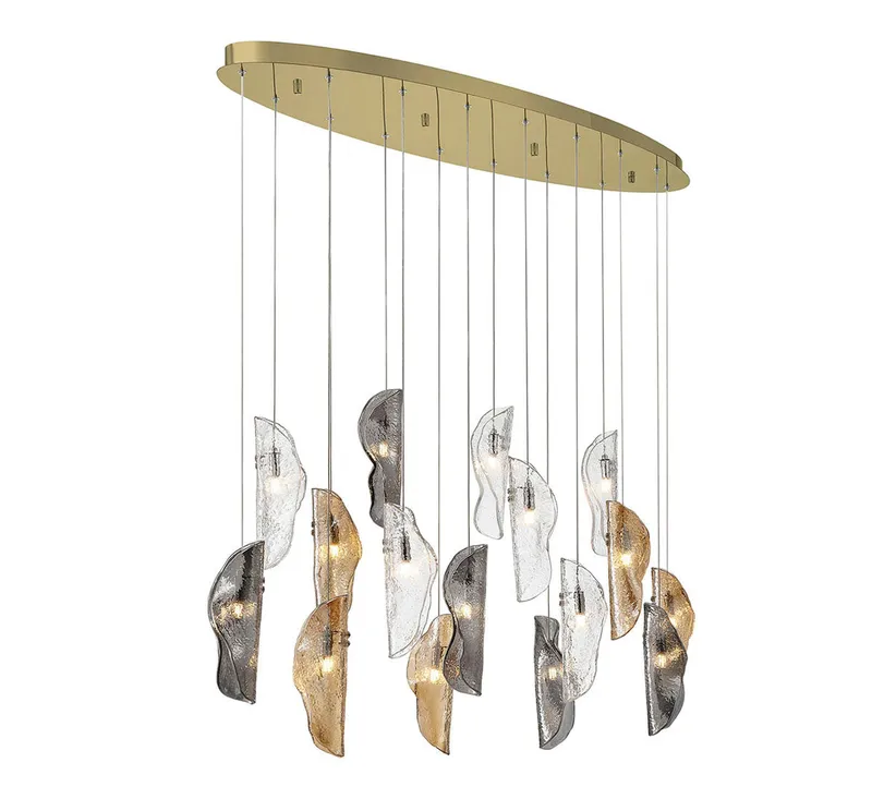 SORRENTO 10172-023-07, 16 Light Oval LED Chandelier — Lib&Co. LED Pendant Lights 3.0W 3000K