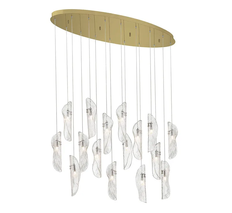 SORRENTO 10172-017-07, 16 Light Oval LED Chandelier — Lib&Co. LED Pendant Lights 3.0W 3000K