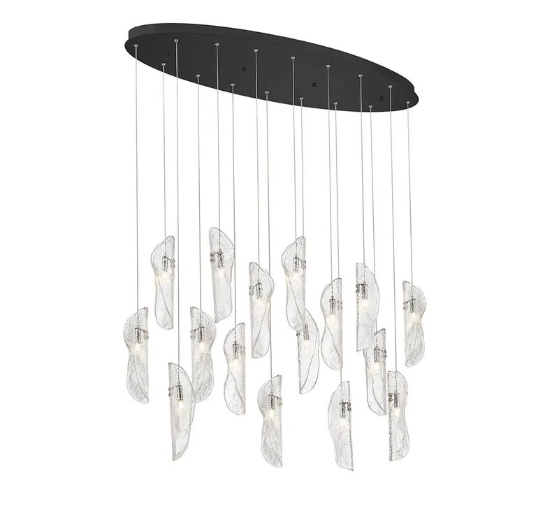 SORRENTO 10172-017-02, 16 Light Oval LED Chandelier — Lib&Co. LED Pendant Lights 3.0W 3000K