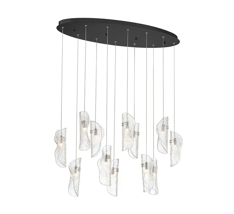 SORRENTO 12034-017-02, 12 Light Oval LED Chandelier — Lib&Co. LED Pendant Lights 3.0W 3000K