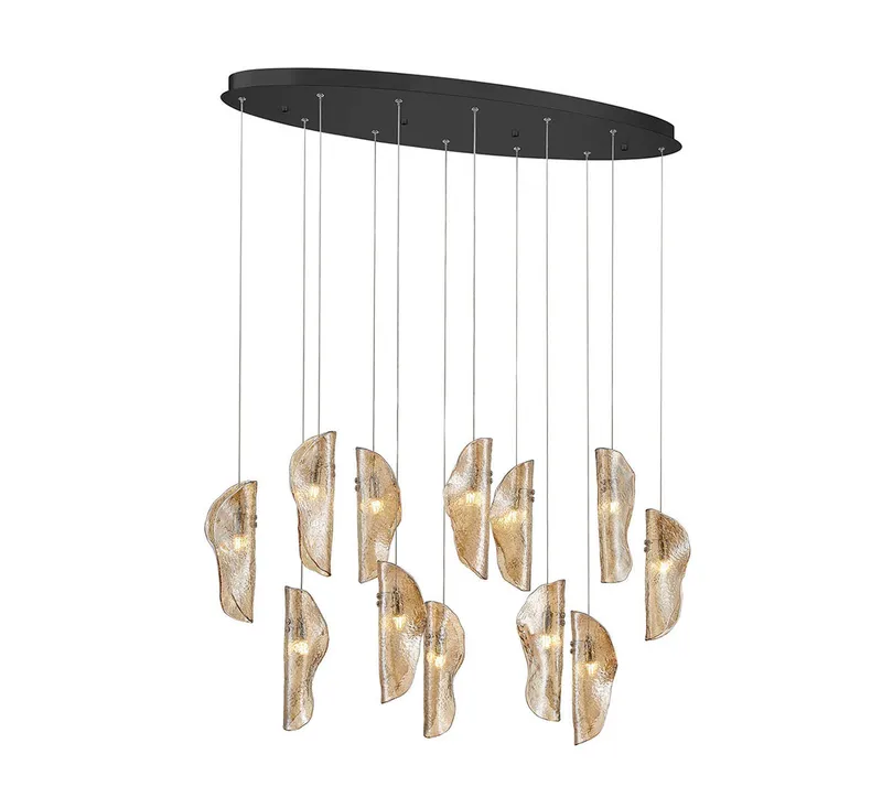 SORRENTO 12034-018-02, 12 Light Oval LED Chandelier — Lib&Co. LED Pendant Lights 3.0W 5000K