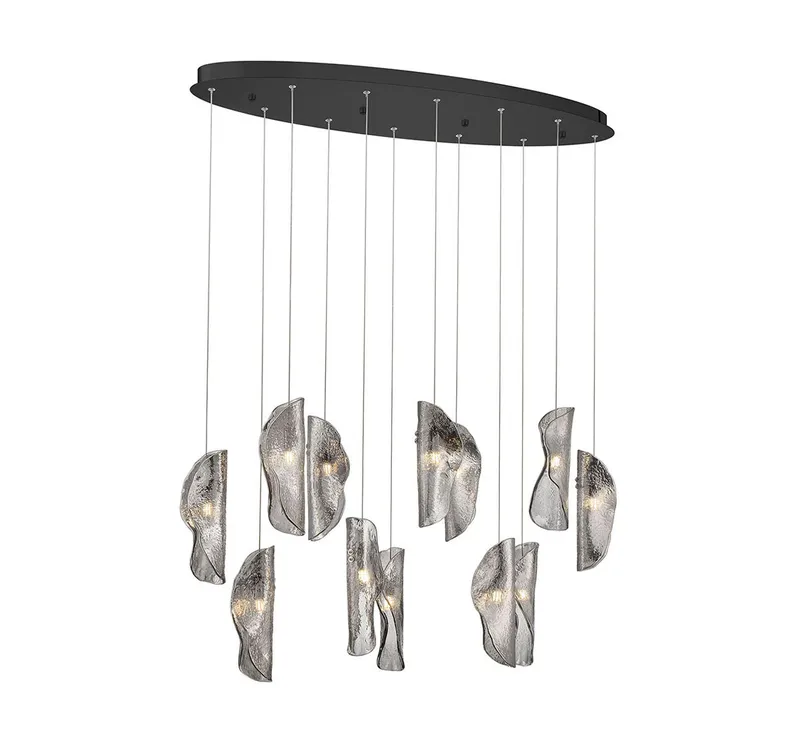 SORRENTO 12034-019-02, 12 Light Oval LED Chandelier — Lib&Co. LED Pendant Lights 3.0W 3000K