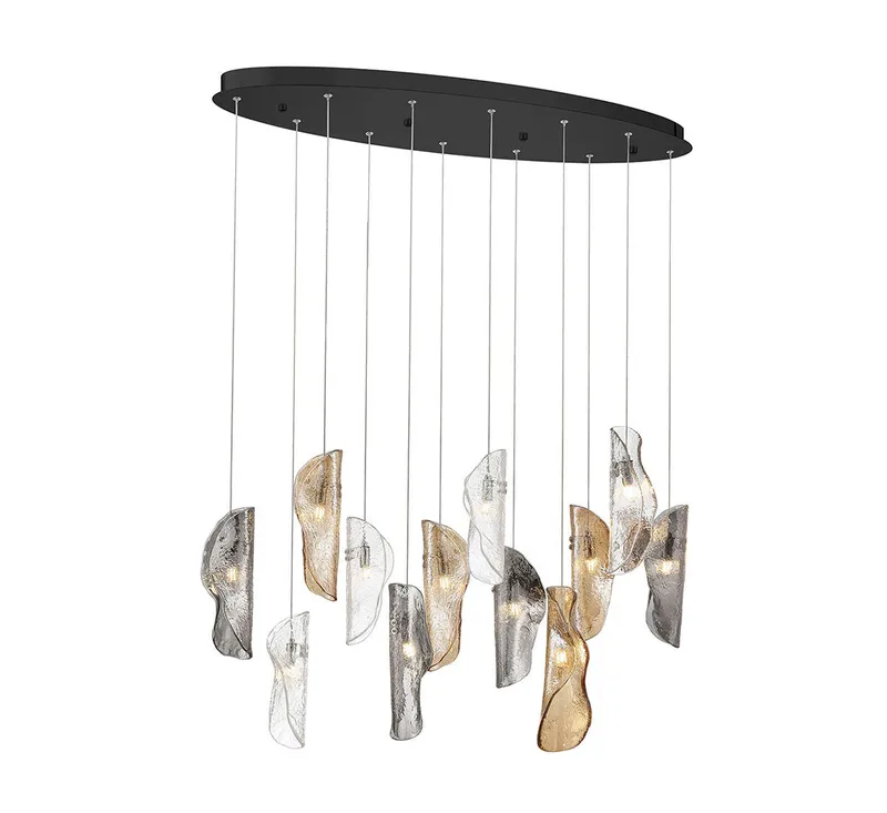 SORRENTO 12034-023-02, 12 Light Oval LED Chandelier — Lib&Co. LED Pendant Lights 3.0W 3000K