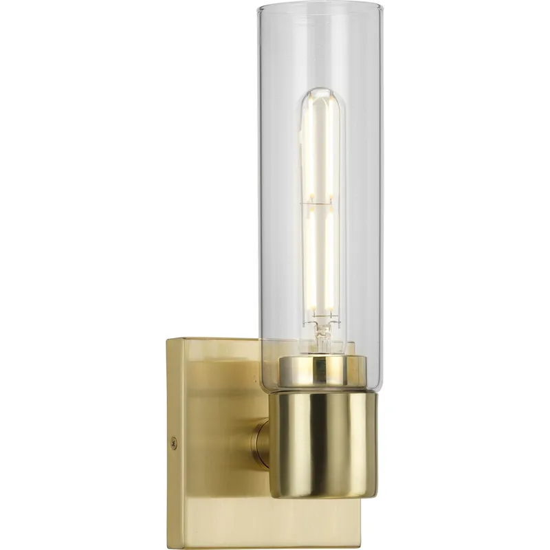 Clarion Collection One-Light Glass Bath Vanity Wall Light — Progress Lighting LED Wall Lights  