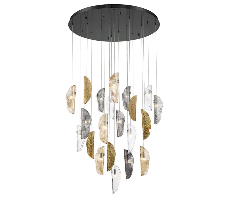 SORRENTO 10167-024-02, 21 Light Round LED Chandelier — Lib&Co. LED Pendant Lights 3.0W 3000K