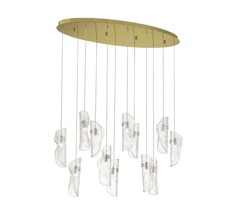 SORRENTO 12034-017-07, 12 Light Oval LED Chandelier — Lib&Co. LED Pendant Lights 3.0W 3000K