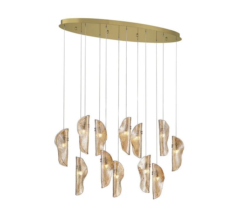SORRENTO 12034-018-07, 12 Light Oval LED Chandelier — Lib&Co. LED Pendant Lights 3.0W 5000K