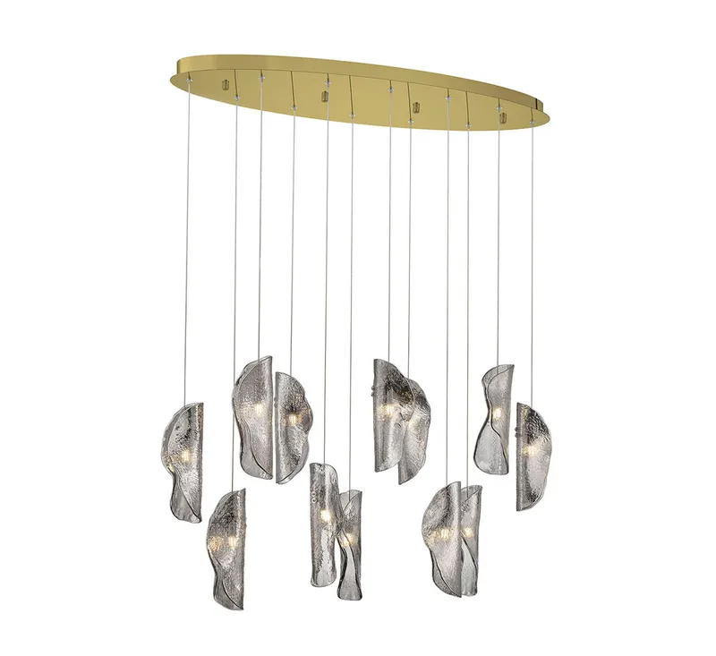 SORRENTO 12034-019-07, 12 Light Oval LED Chandelier — Lib&Co. LED Pendant Lights 3.0W 3000K
