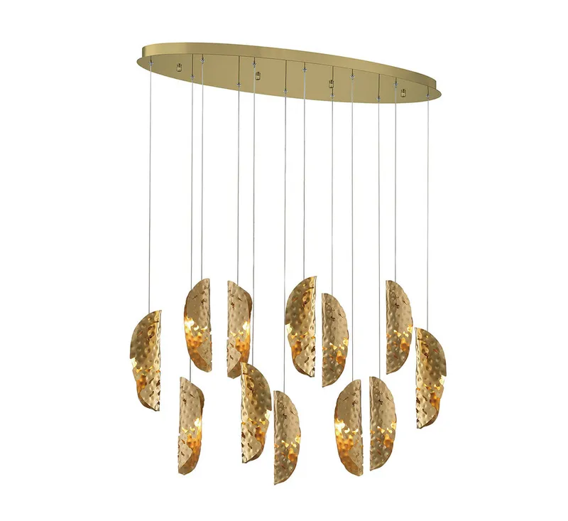 SORRENTO 12034-020-07, 12 Light Oval LED Chandelier — Lib&Co. LED Pendant Lights 3.0W 3000K