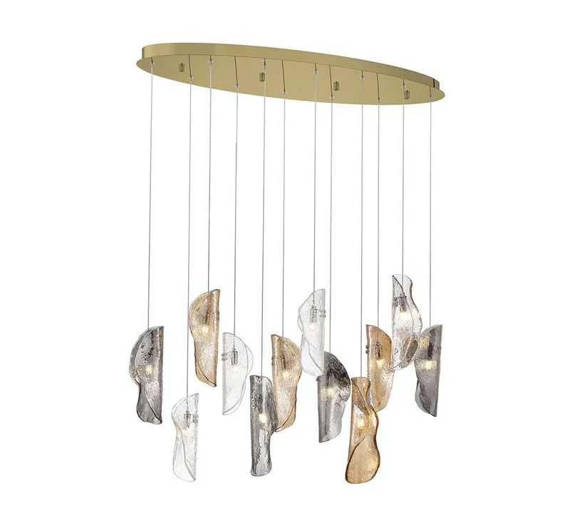 SORRENTO 12034-023-07, 12 Light Oval LED Chandelier — Lib&Co. LED Pendant Lights 3.0W 3000K