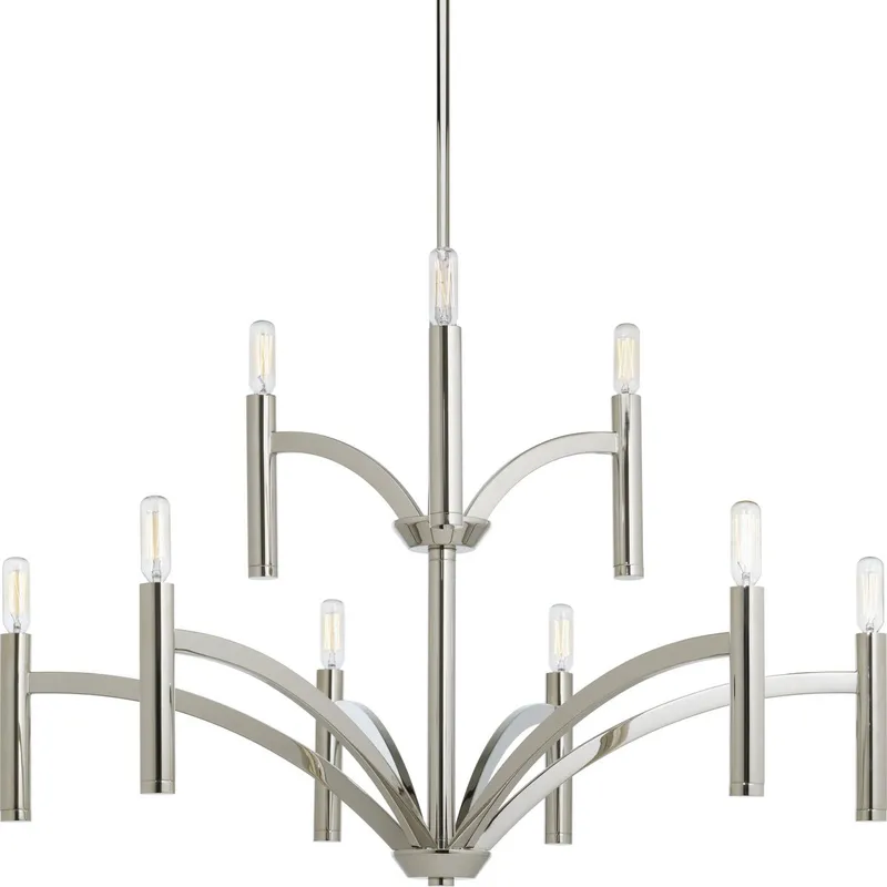 Draper Collection Nine-Light, Two-Tier Chandelier — Progress Lighting LED Landscape Lights  