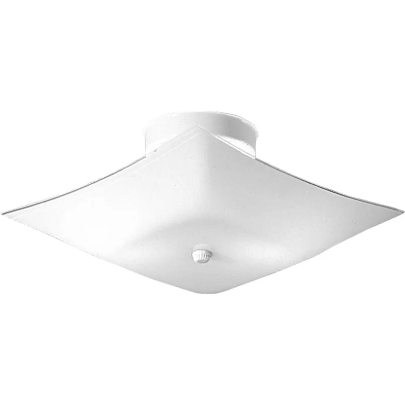 12" Square Glass Two-Light Close-to-Ceiling — Progress Lighting LED Post Top Lights  