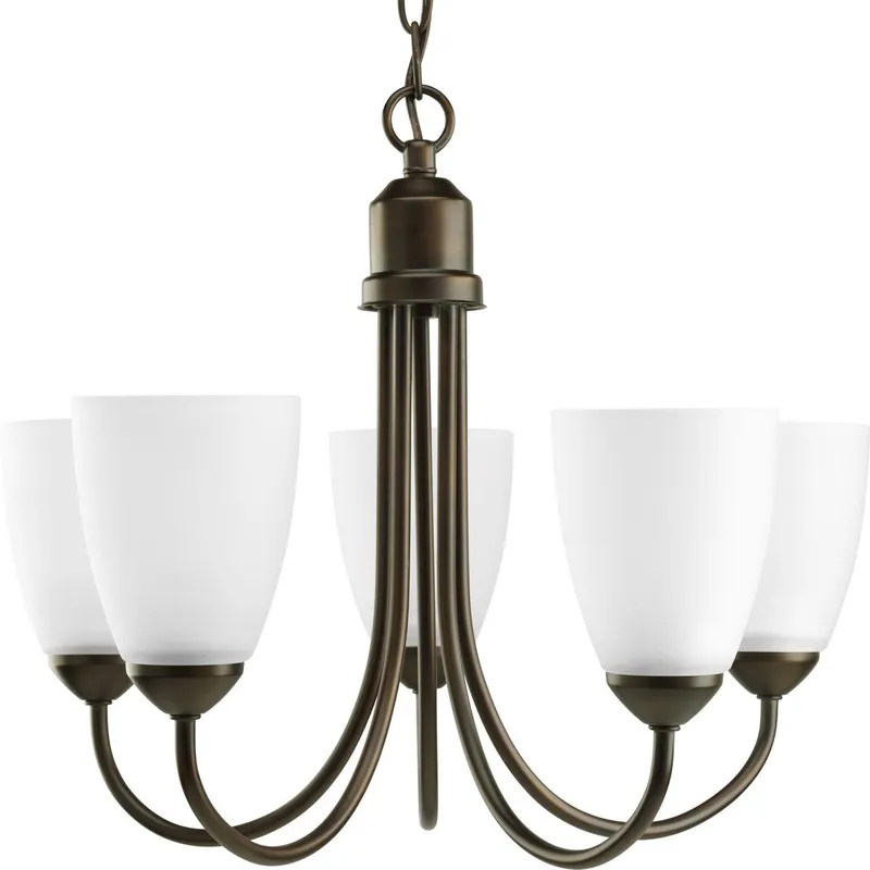 Gather Collection Five-Light Etched Glass Chandelier Light — Progress Lighting LED Landscape Lights  