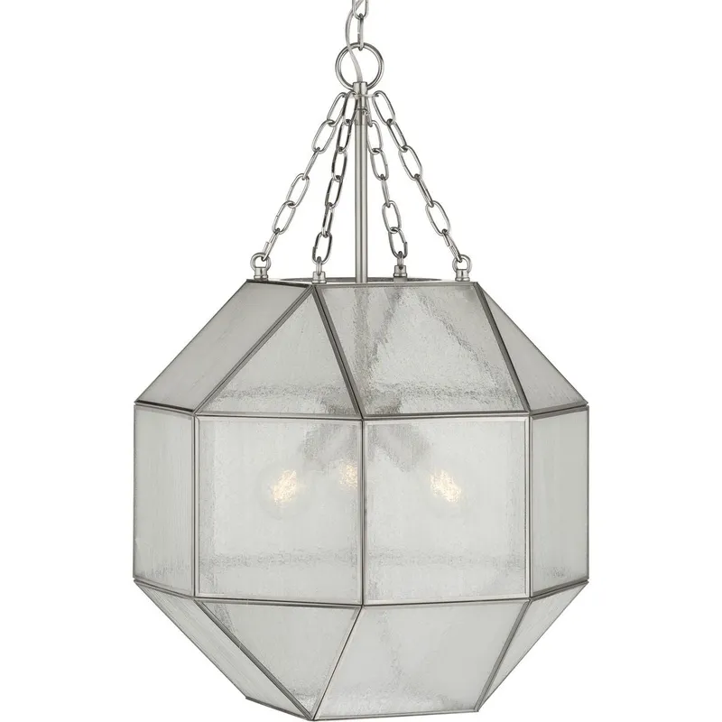 Mauldin Collection Three-Light Clear Seeded Glass Pendant Light — Progress Lighting LED Landscape Lights  