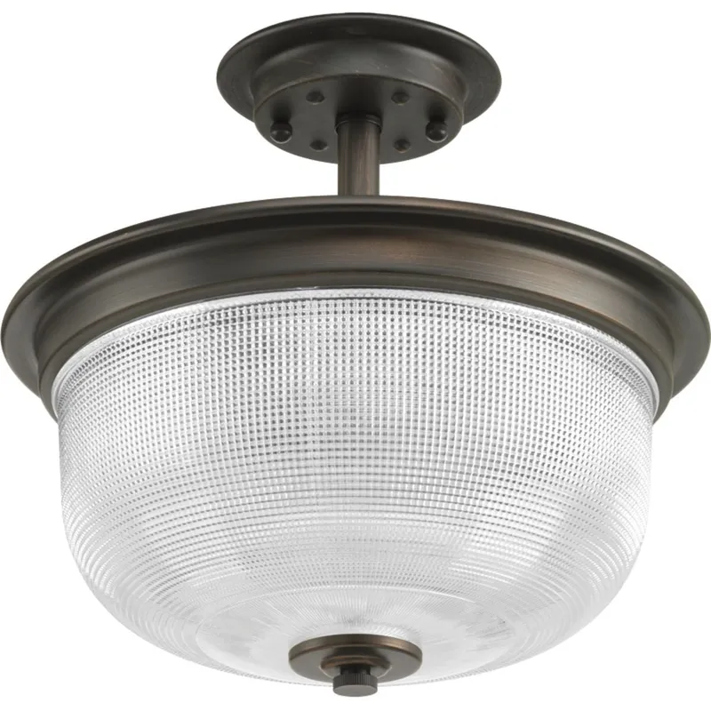 Archie Collection Two-Light 11-3/8" Semi-Flush Convertible — Progress Lighting LED Post Top Lights  