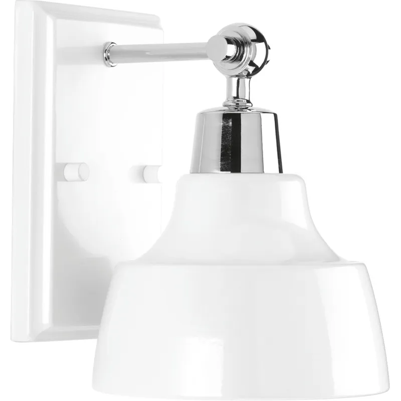 Bramlett Collection One-Light Metal Shade Bath Vanity Light — Progress Lighting LED Wall Lights  