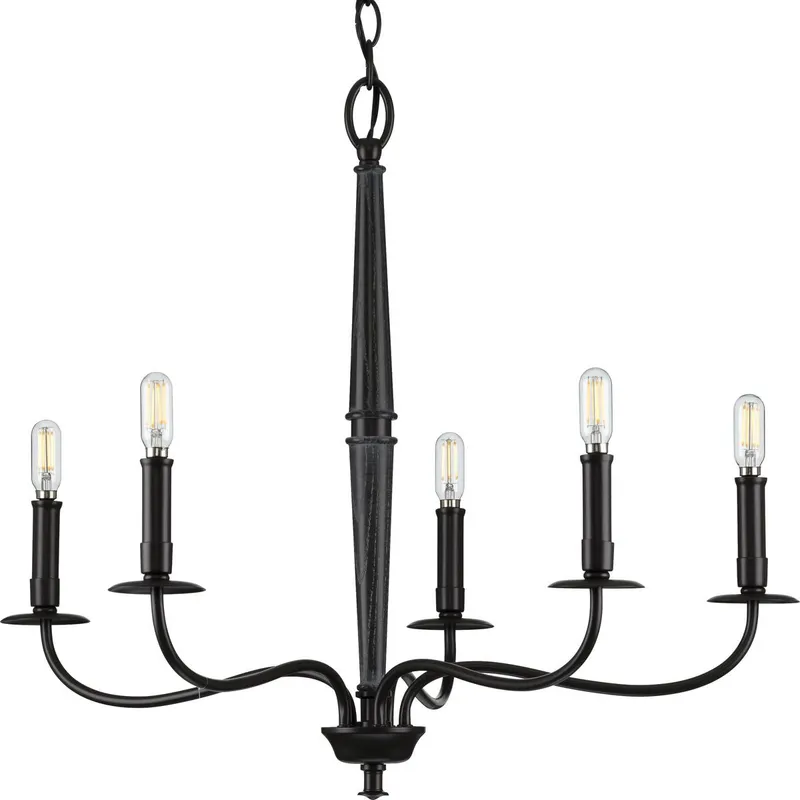 Durrell Collection Five-Light Chandelier Light — Progress Lighting LED Landscape Lights  