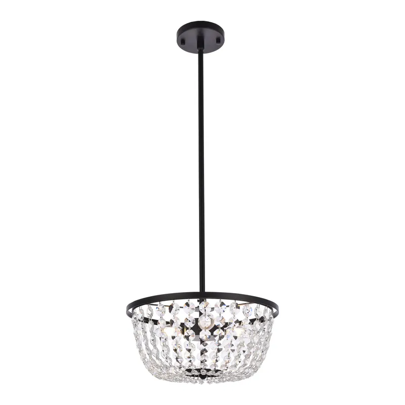 1114D13BK — Elegant Lighting LED Pendant Lights 120.0W 