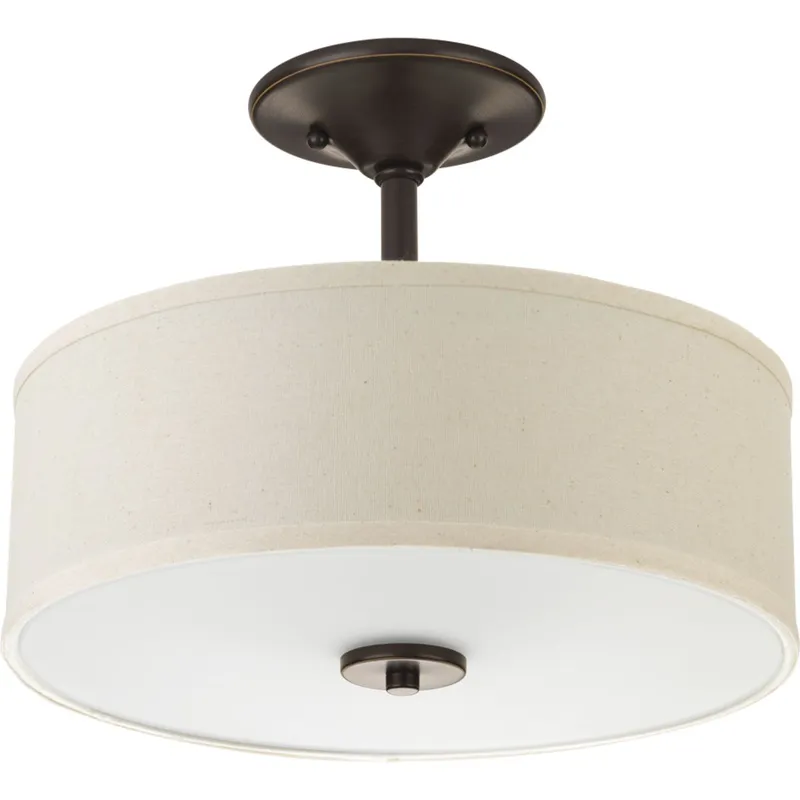 Inspire Collection Two-Light 13" Semi-Flush — Progress Lighting LED Post Top Lights  