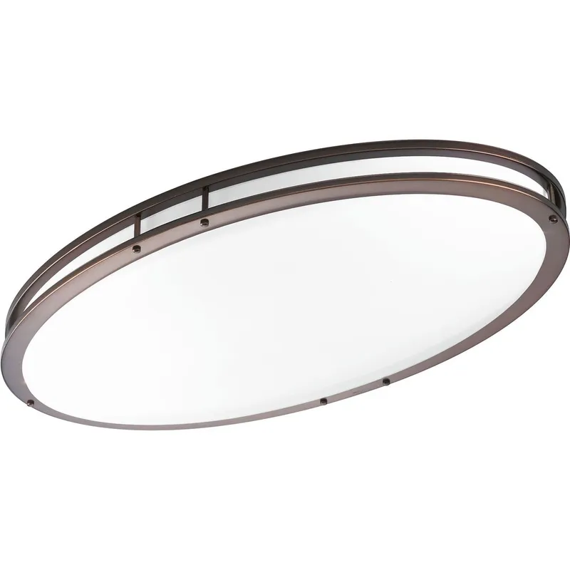 One-Light 18" LED Oval Flush Mount — Progress Lighting LED Post Top Lights  
