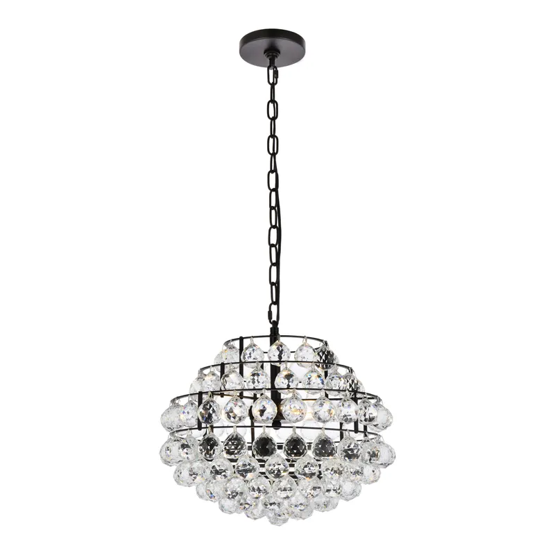 1106D16BK — Elegant Lighting LED Pendant Lights 120.0W 