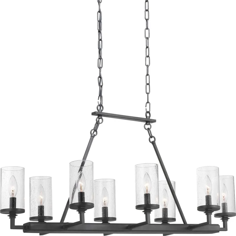 Gresham Collection Eight-Light Clear Seeded Glass Chandelier Light — Progress Lighting LED Landscape Lights  