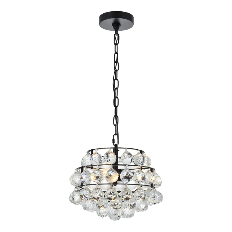 1106D12BK — Elegant Lighting LED Pendant Lights 120.0W 