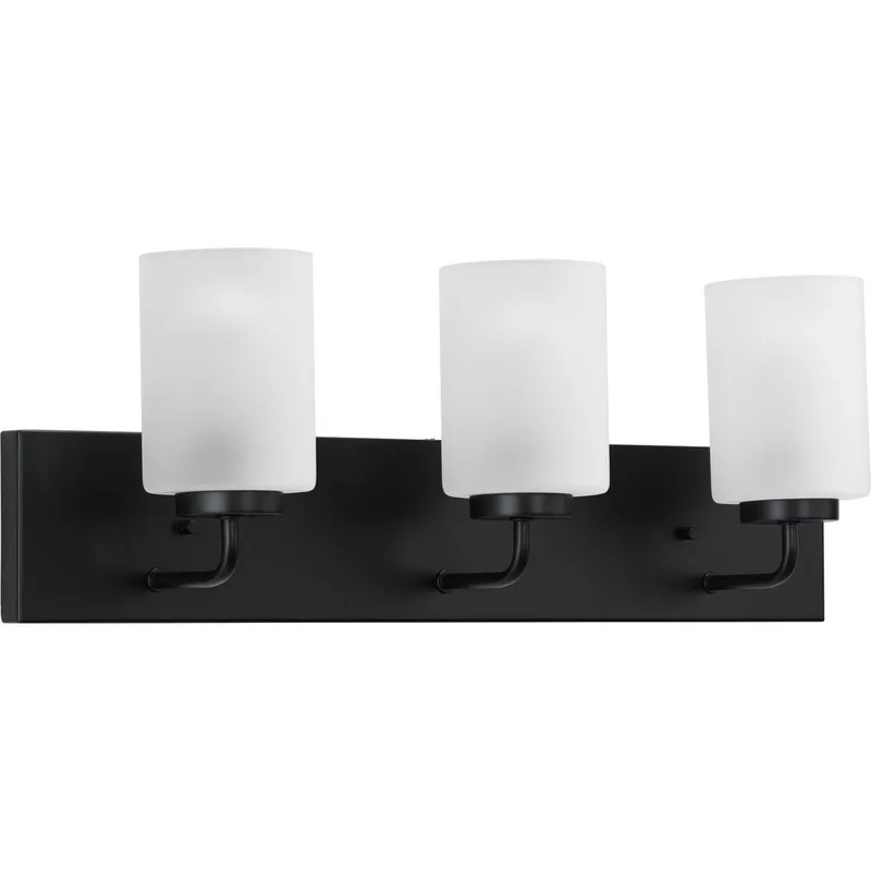 Merry Collection Three-Light Etched Glass Bath Vanity Wall Light — Progress Lighting LED Wall Lights  