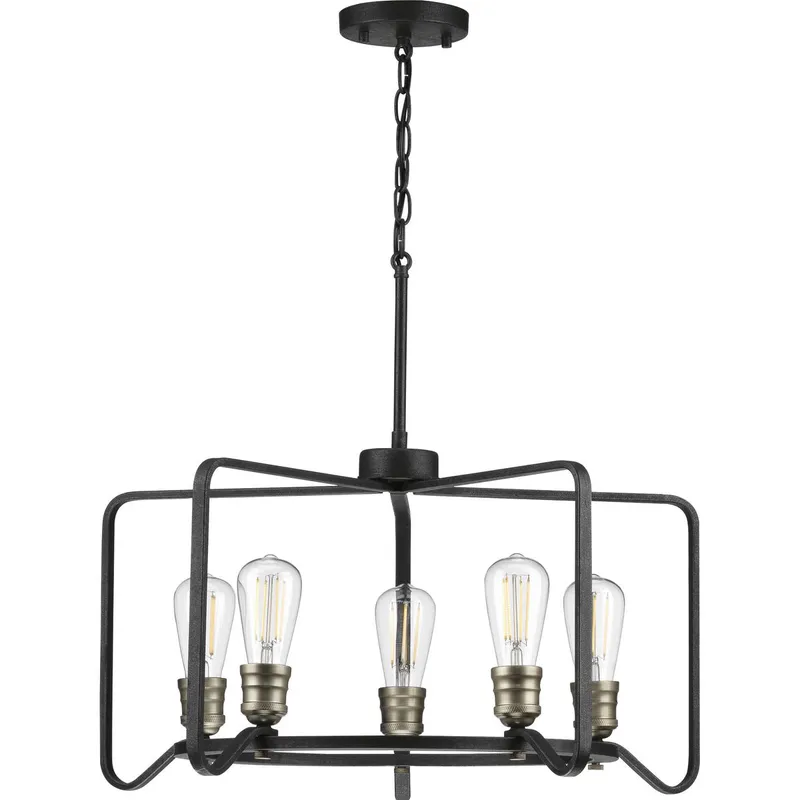 Foster Collection Five-Light Chandelier Light — Progress Lighting LED Landscape Lights  