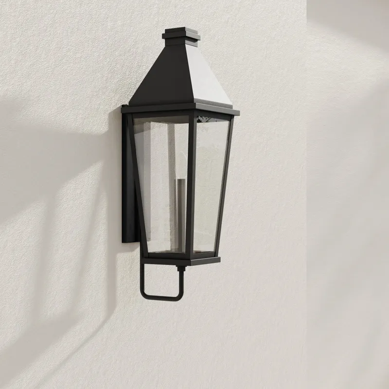 Richmond Hill Collection One-Light Clear Glass Outdoor Large Wall Lantern — Progress Lighting LED Wall Lights  